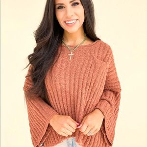 POL teddy bear soft slouchy sweater medium